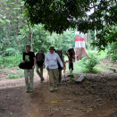 The traveling party has reached Demini after a 45-minute walk from the runway. Published 4 May 2013. Handout picture from the Royal Court. For editorial use only, not for sale. Photo: Rainforest Foundation Norway / ISA Brazil.